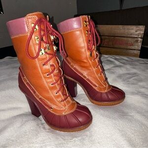 Michael Kors KORS Heel Duck Boots Size 8